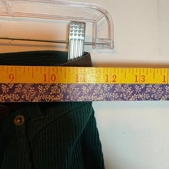 Vintage 80s 90s Stefano Basics Women's Teal Corduroy High Waisted Pants Size 12 - Picture 4 of 7